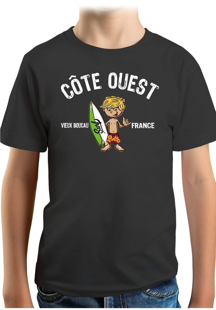 T-Shirt Garçon Petit surfeur personnalisé
