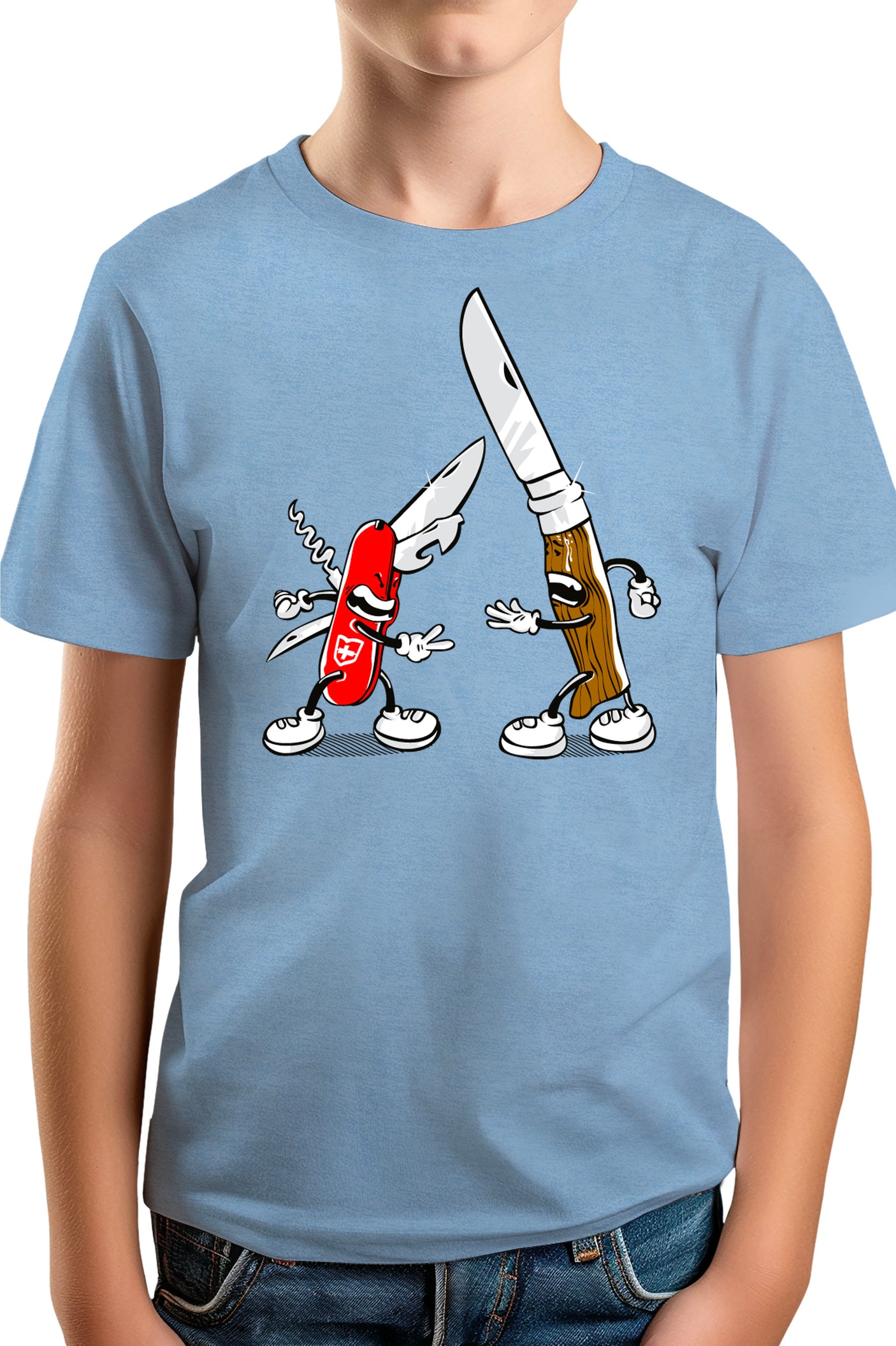 T-Shirt Garçon ShifumI couteaux Suisse et Opinel