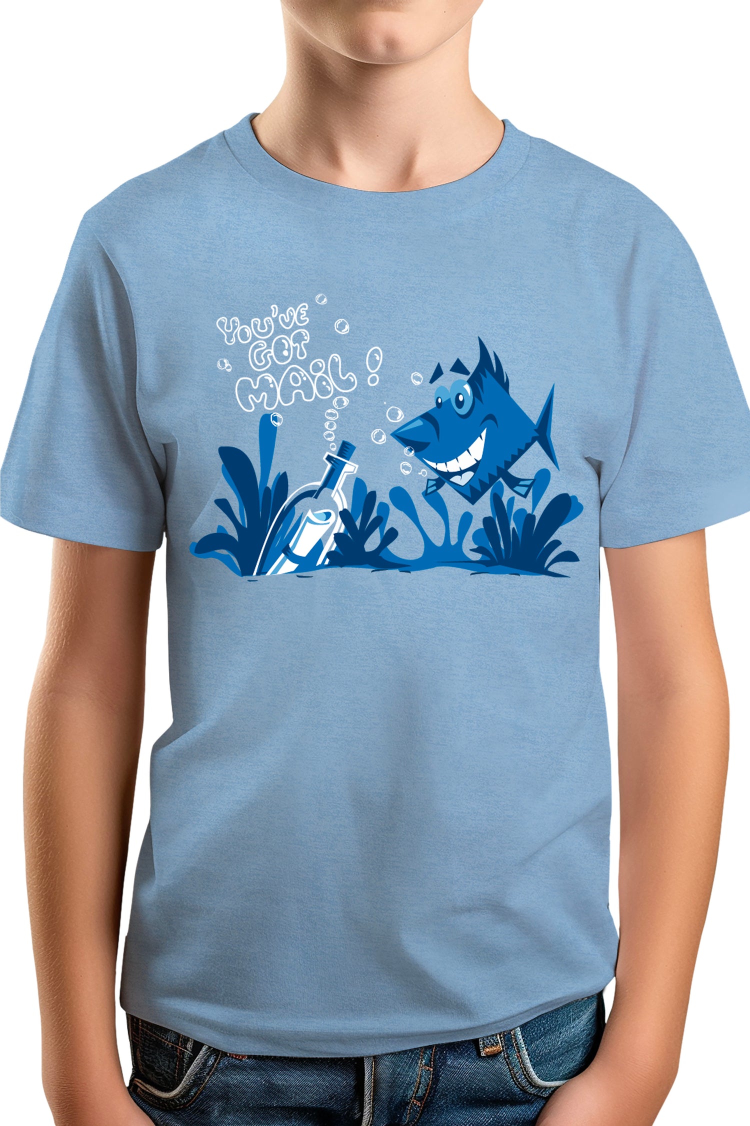 T-Shirt Garçon Bouteille à la mer poisson