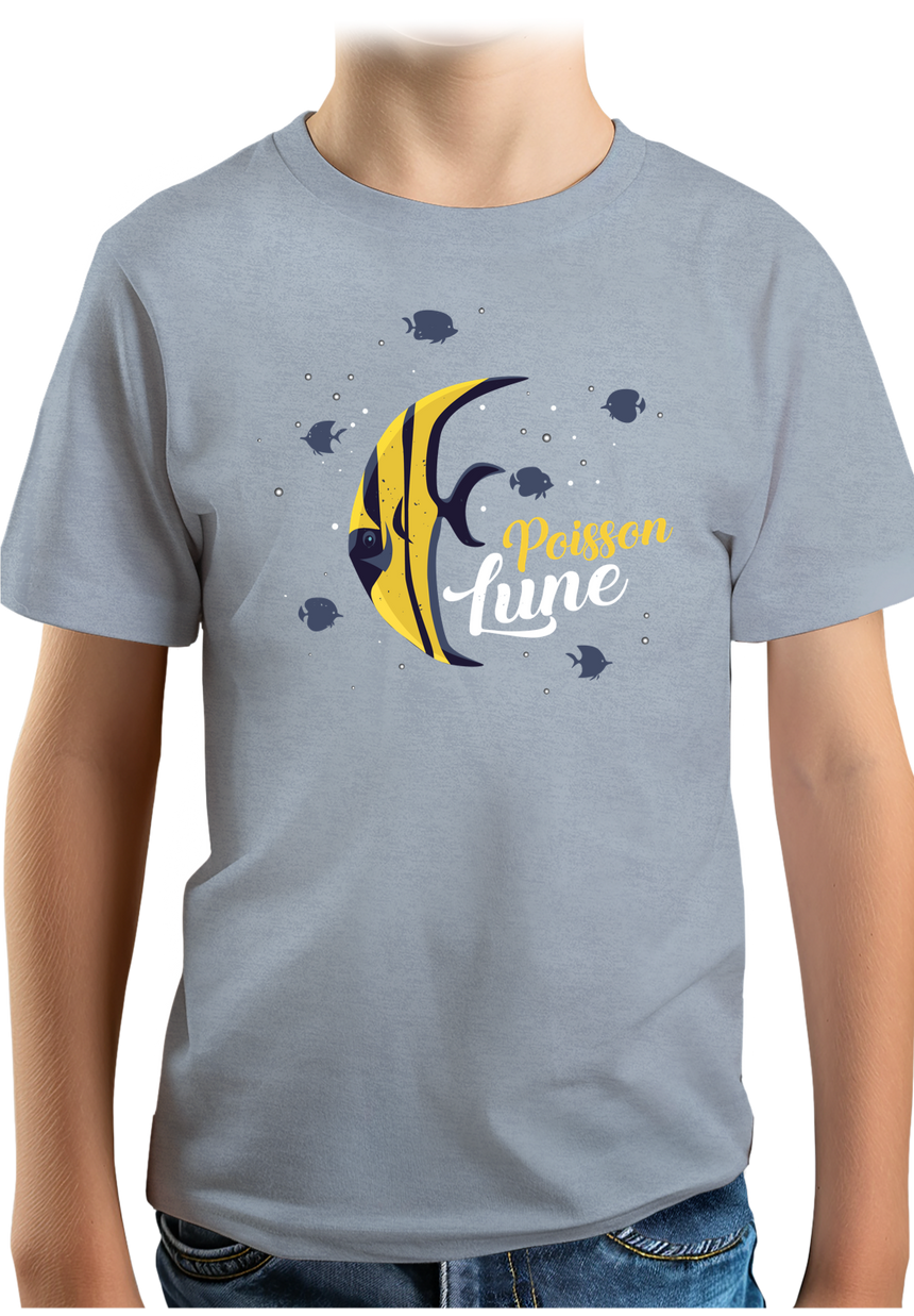T-Shirt Garçon Poisson lune avec strass