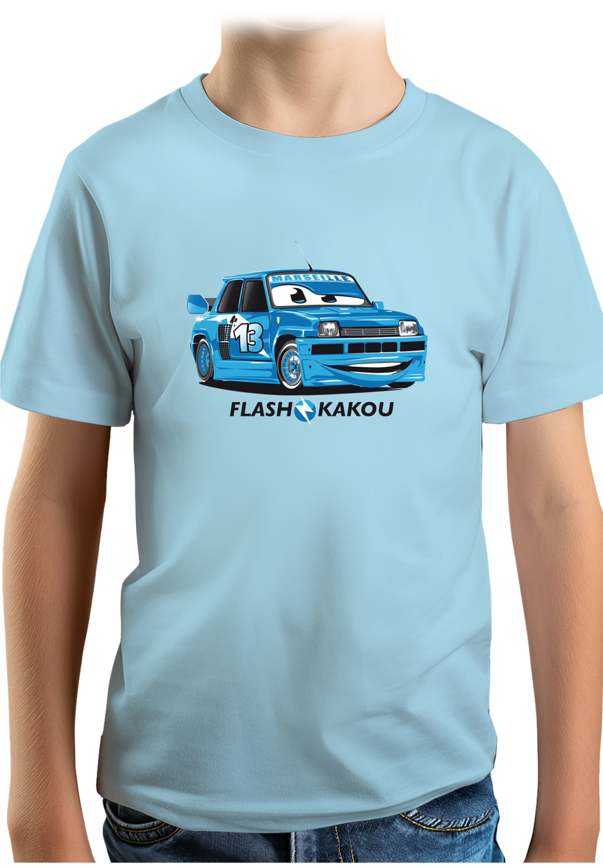 T-Shirt Garçon Voiture Marseillaise flash kakou
