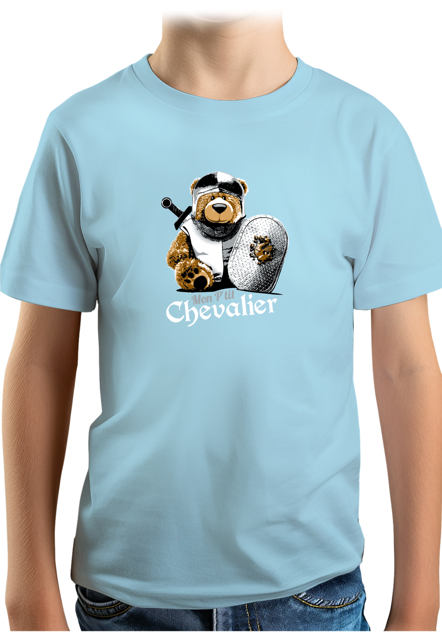 T-Shirt Garçon Ours mon p'tit chevalier