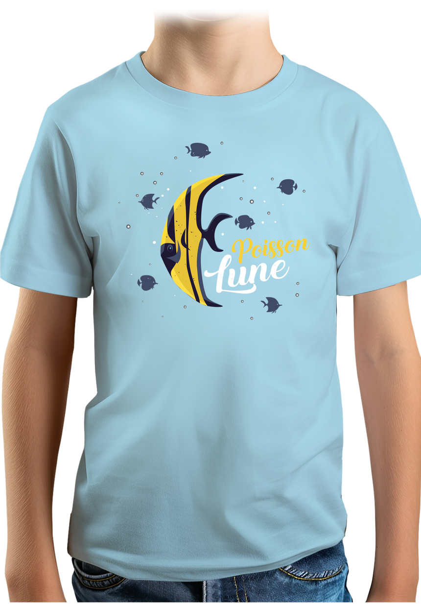 T-Shirt Garçon Poisson lune avec strass