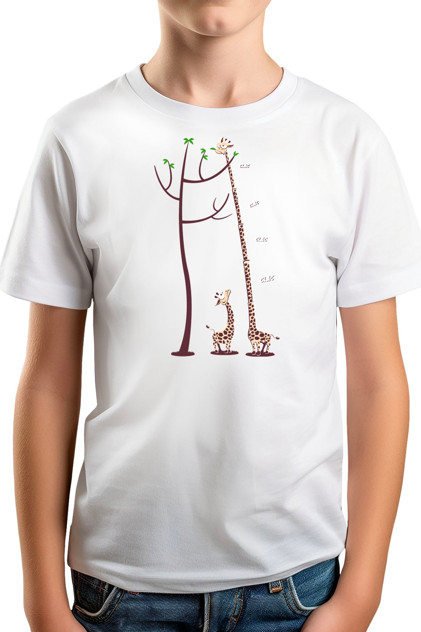 T-Shirt Garçon Girafe dépliable