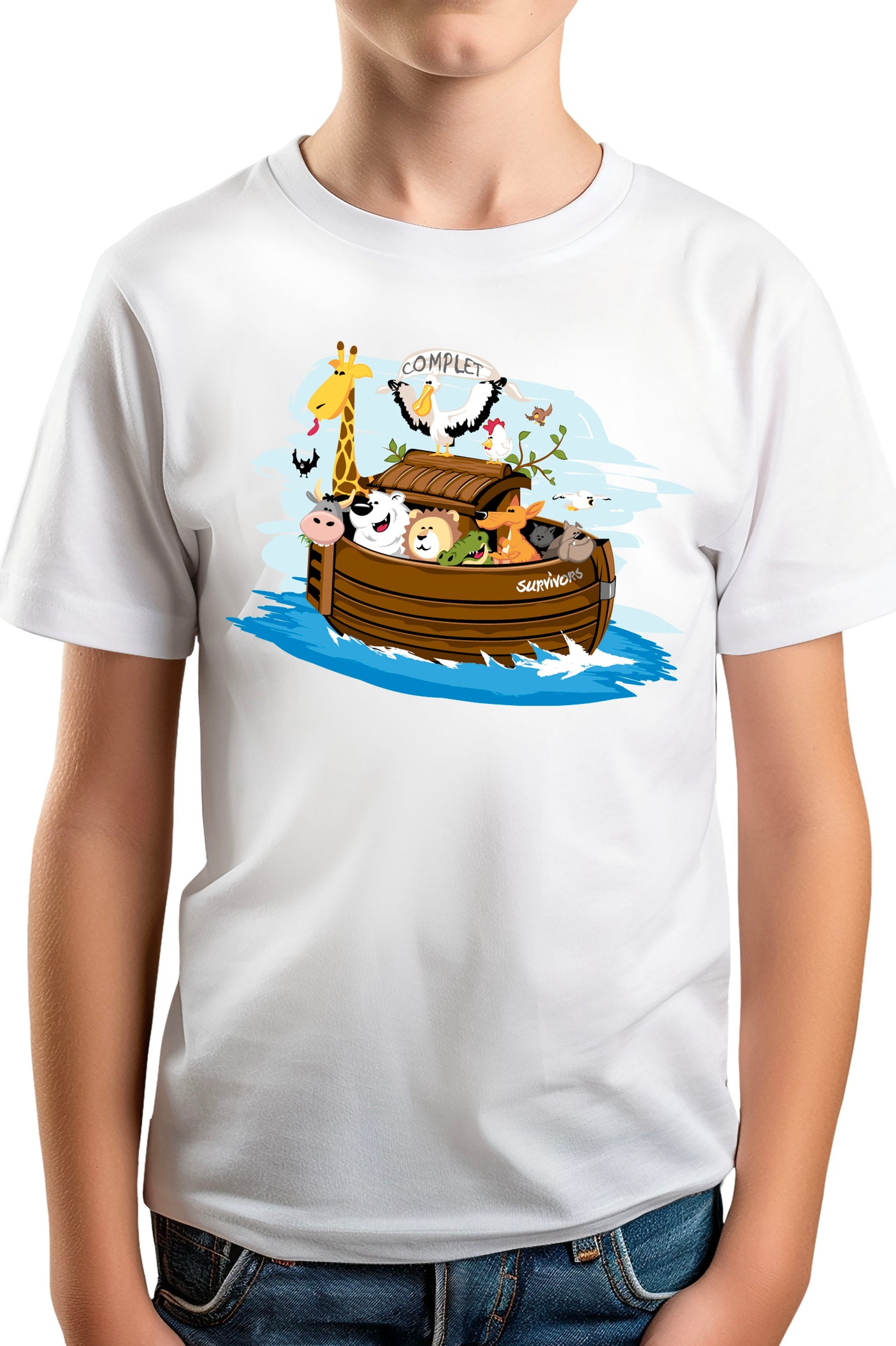 T-Shirt Garçon Arche de Noe Recto Verso