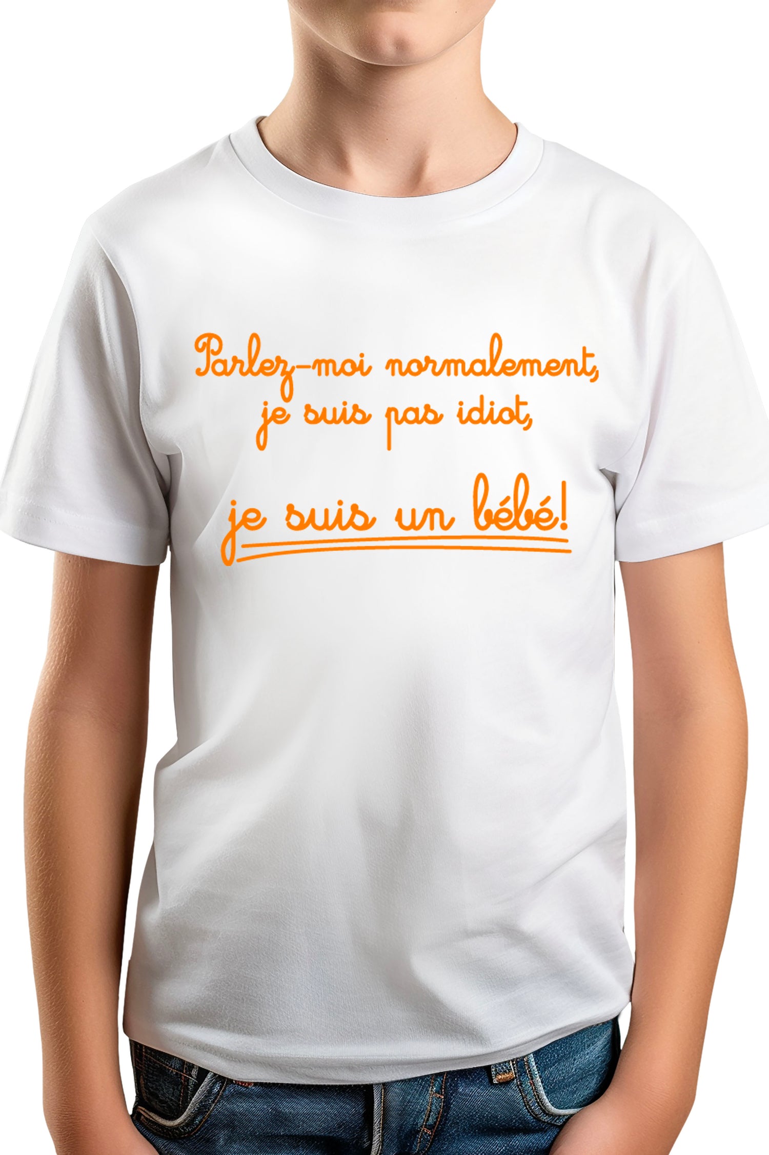T-Shirt Garçon Parlez Moi Normalement Bébé