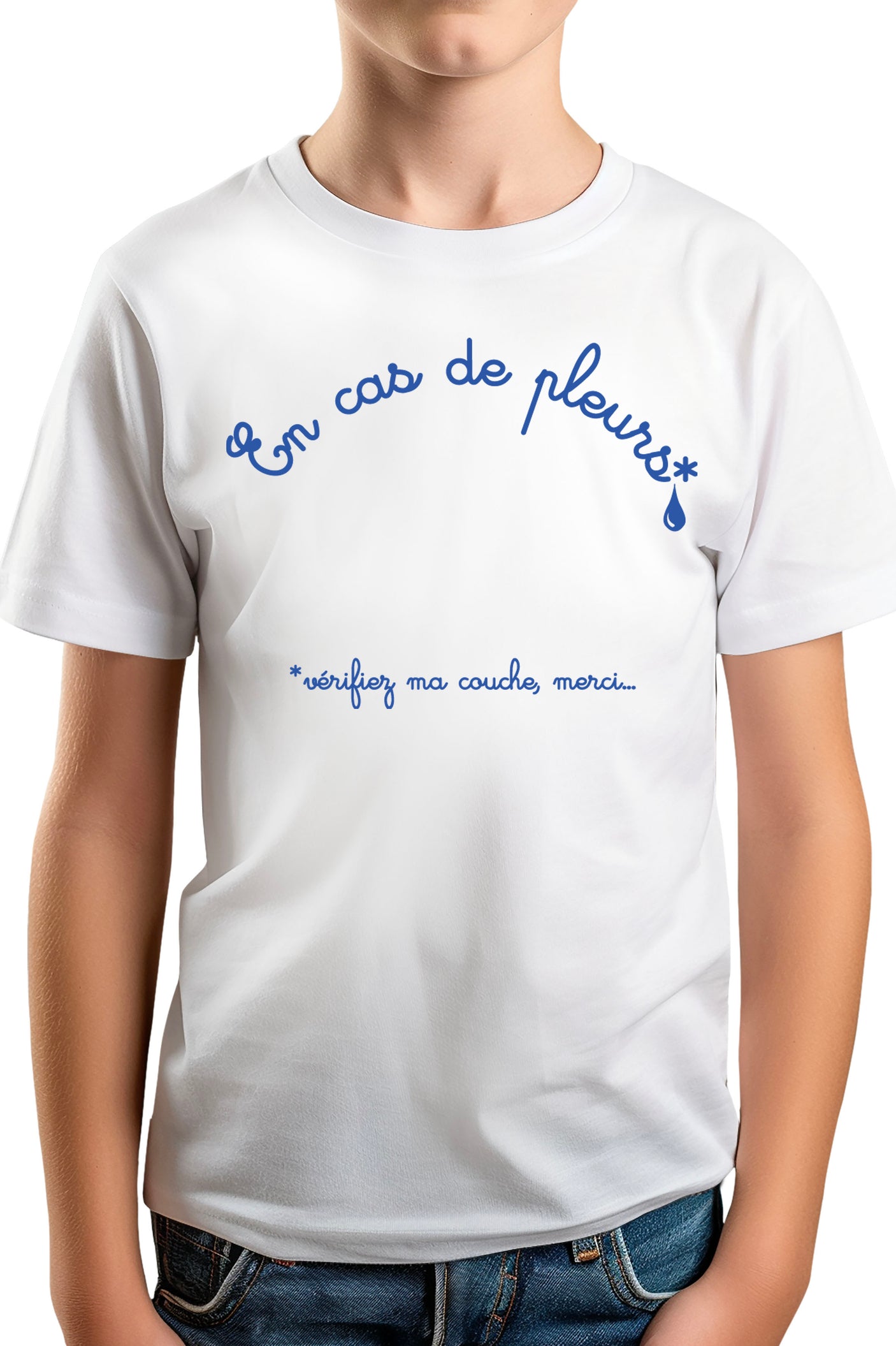 T-Shirt Garçon Merci de vérifier ma couche
