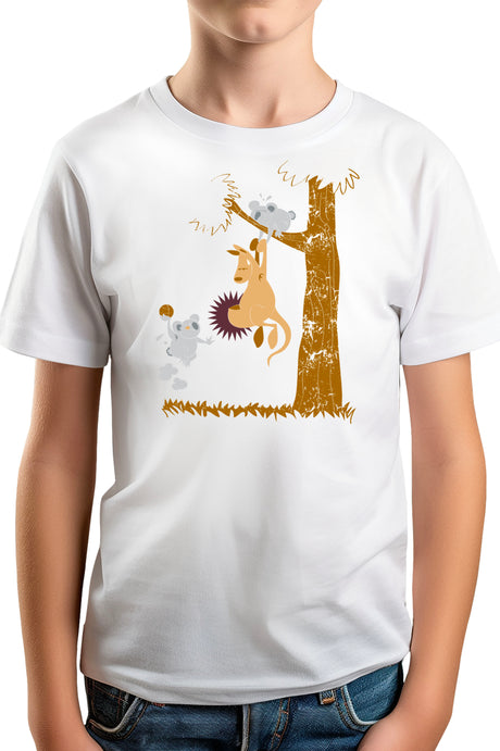 T-Shirt Garçon Basket kangourou et koala