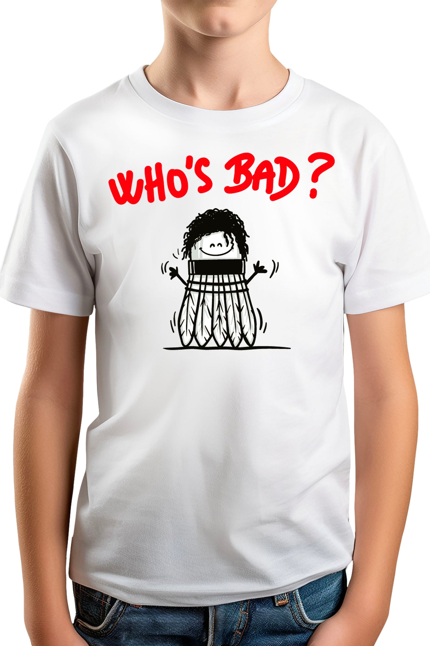 T-Shirt Garçon Le badminton par Michael Jackson