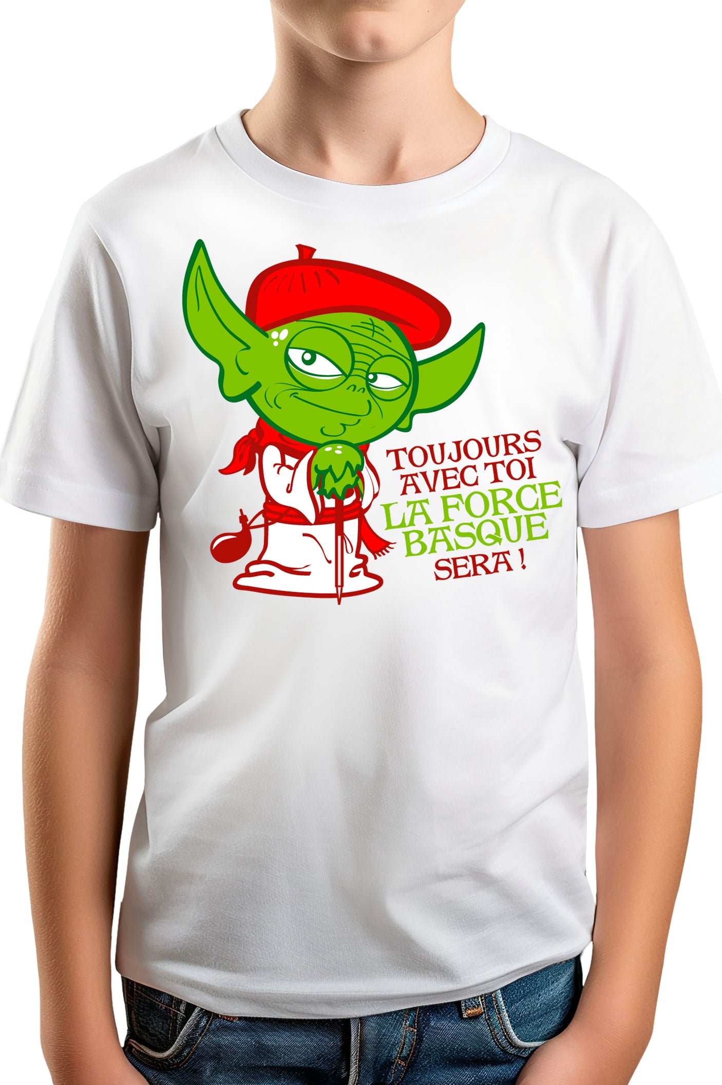 T-Shirt Garçon La force basque sera avec toi