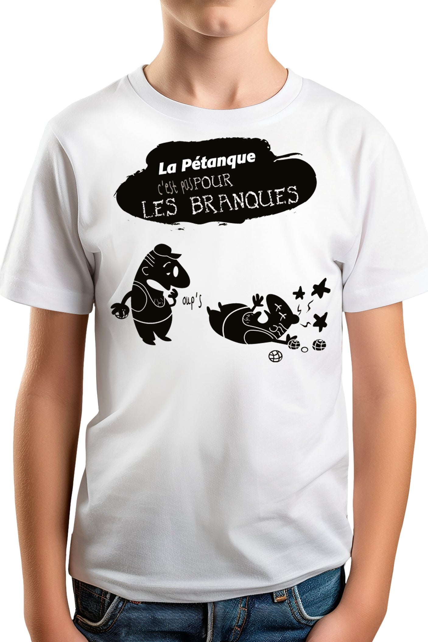 T-Shirt Garçon La pétanque pas pour les nuls