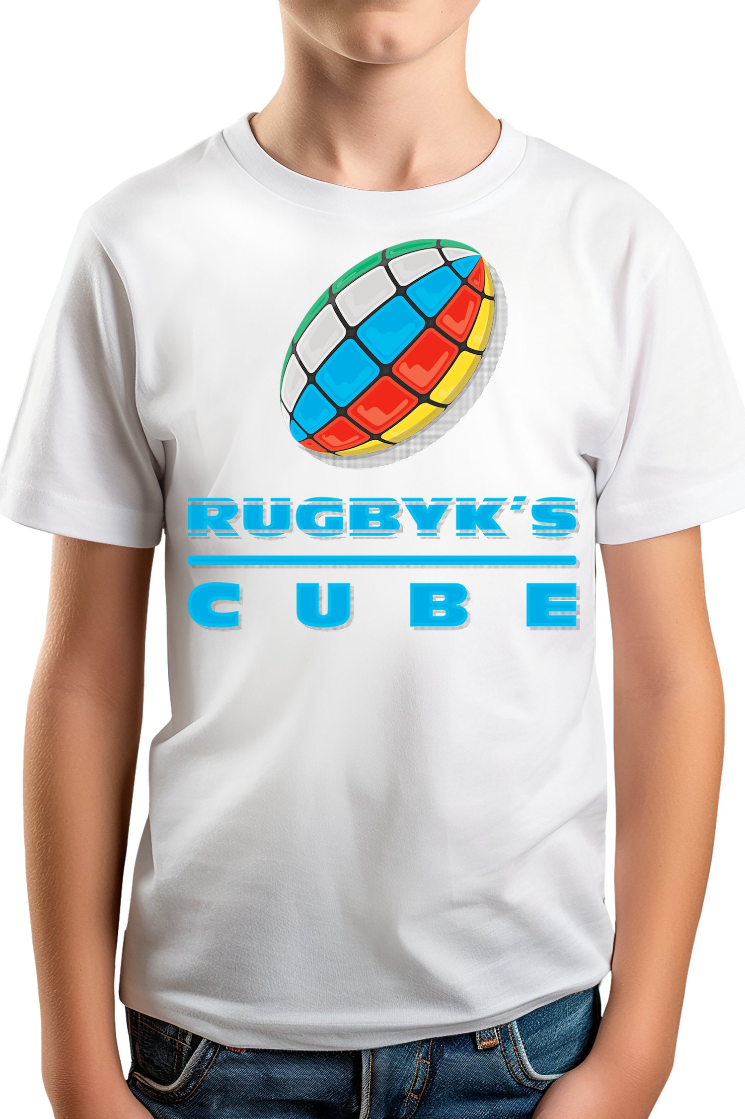 T-Shirt Garçon Rugby cube