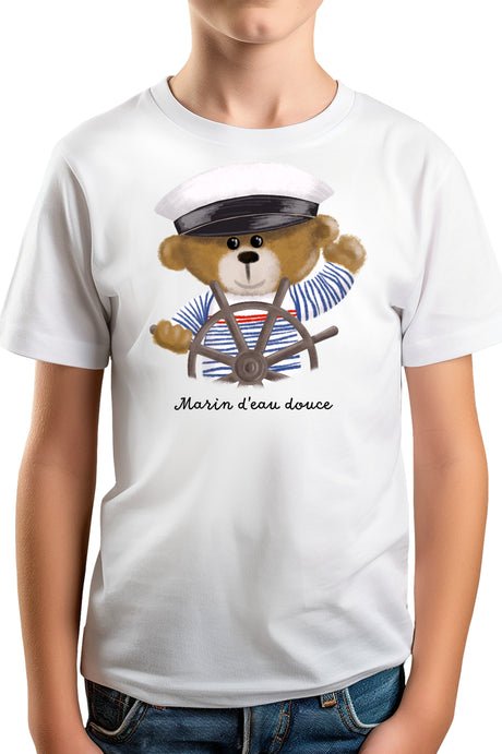 T-Shirt Garçon Ourson marin d'eau douce