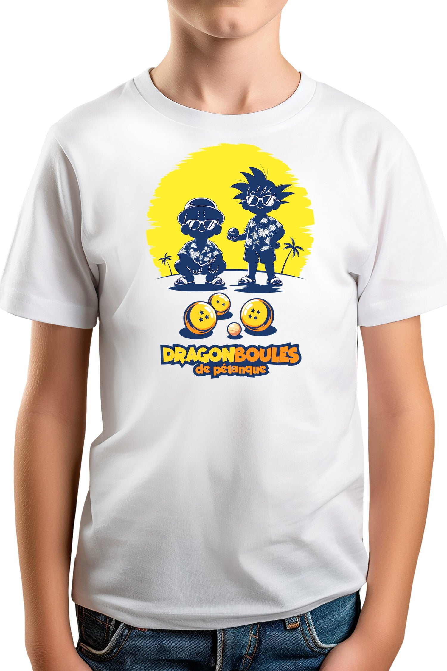 T-Shirt Garçon Joueurs de pétanque