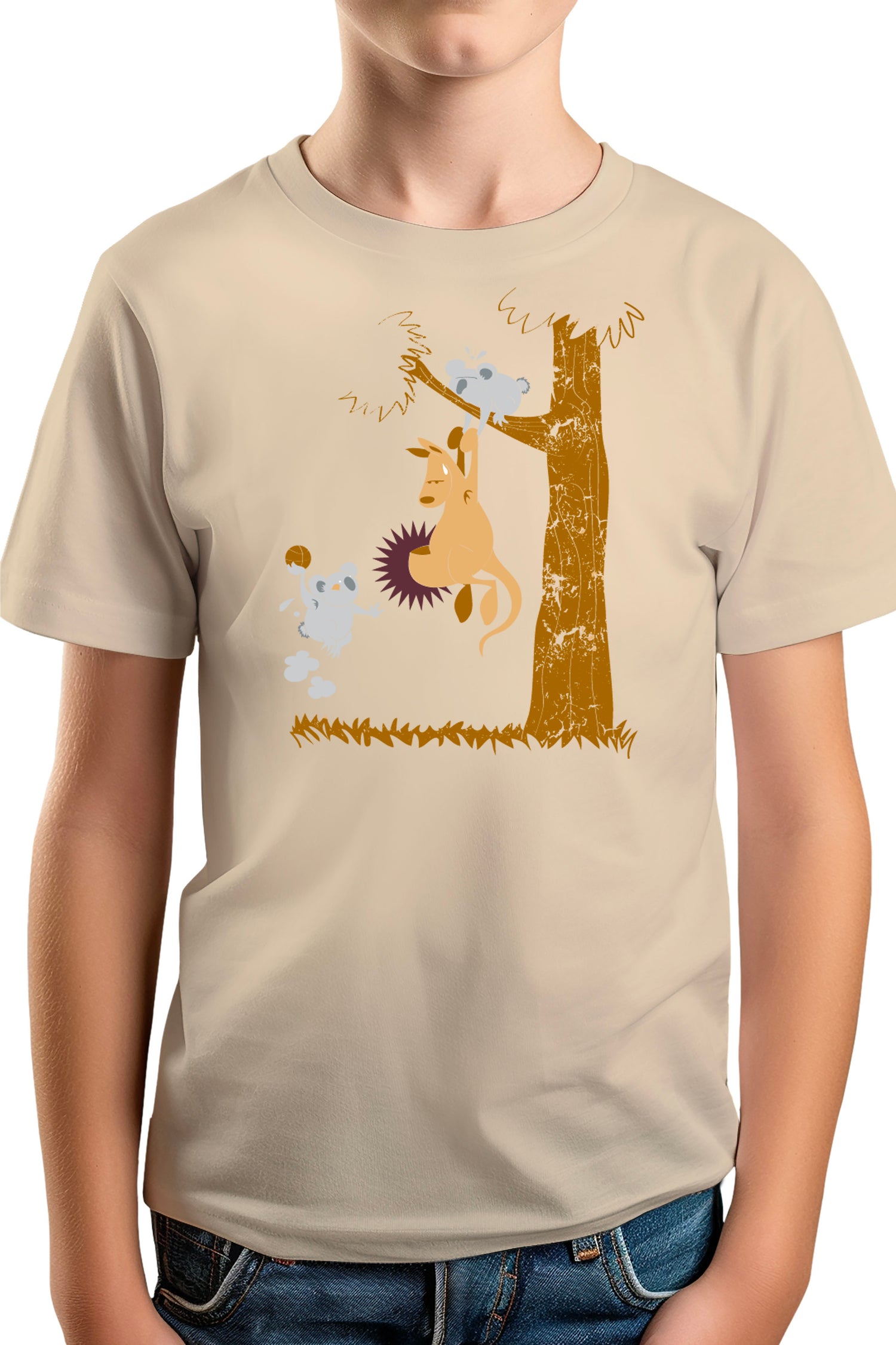 T-Shirt Garçon Basket kangourou et koala