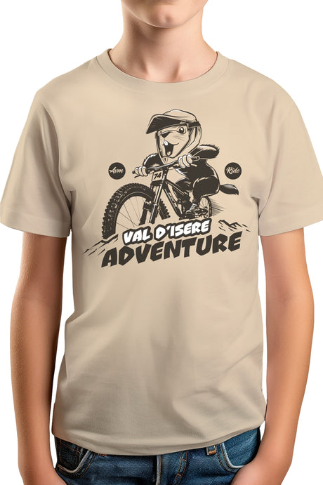 T-Shirt Garçon Marmotte sur vélo