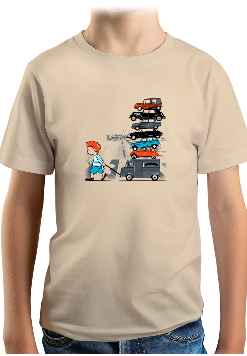 T-Shirt Garçon Ma french collection de voiture