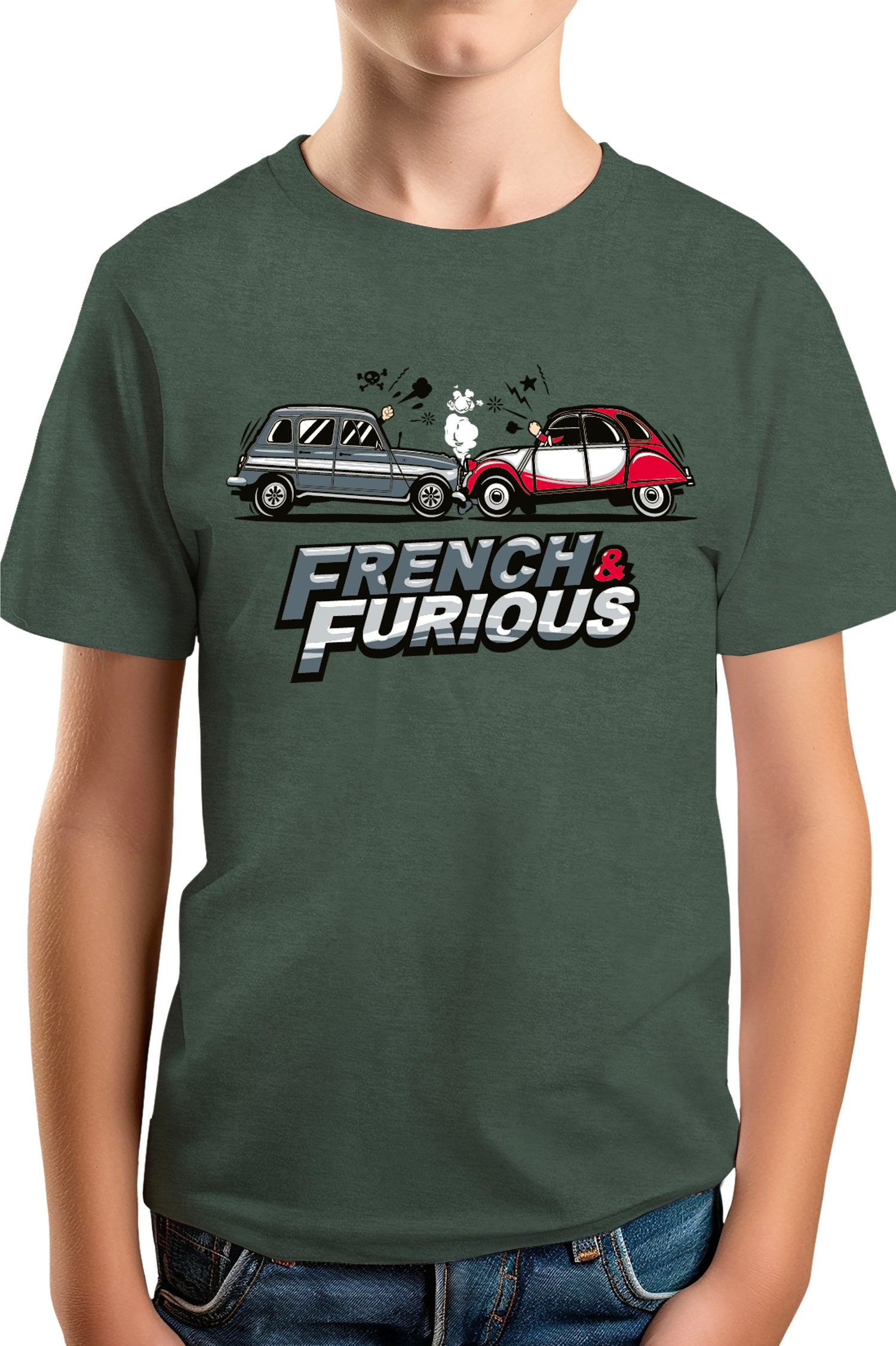 T-Shirt Garçon French & Furious 4L contre deuch