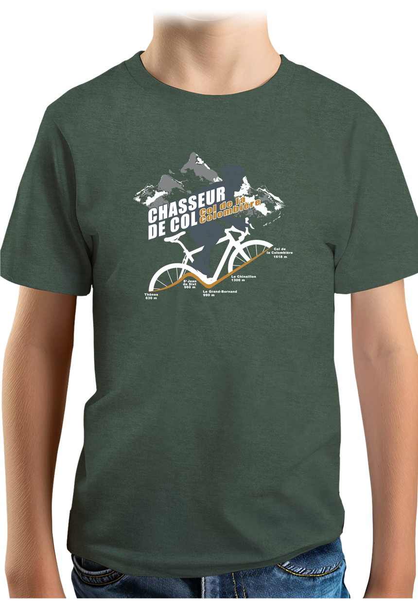 T-Shirt Garçon Vélo Chasseur de col Colombière