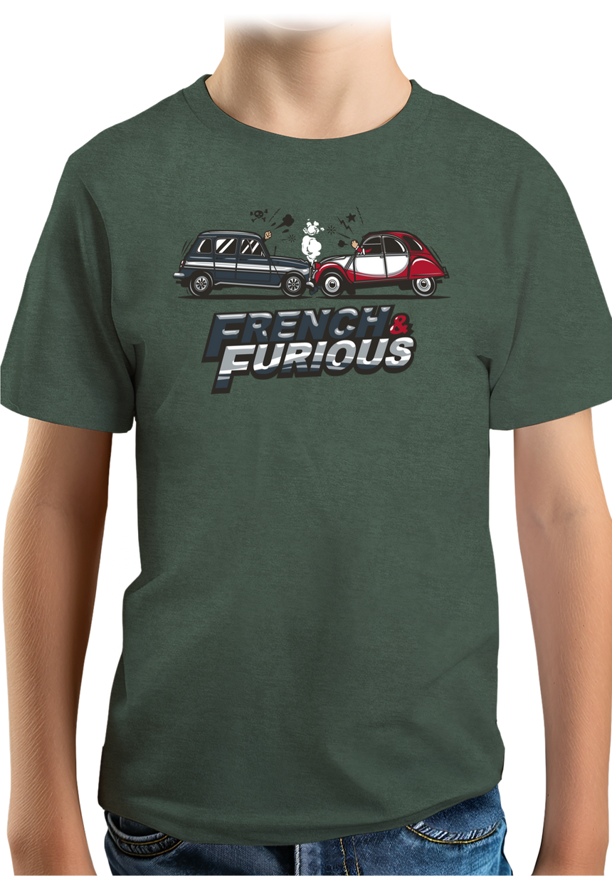 T-Shirt Garçon French & Furious 4L contre deuch