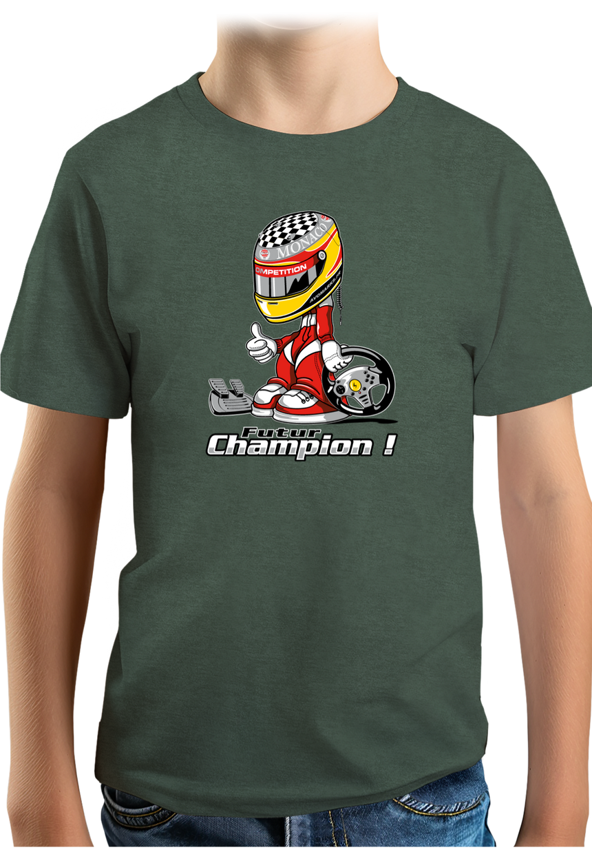 T-Shirt Garçon Futur champion de course