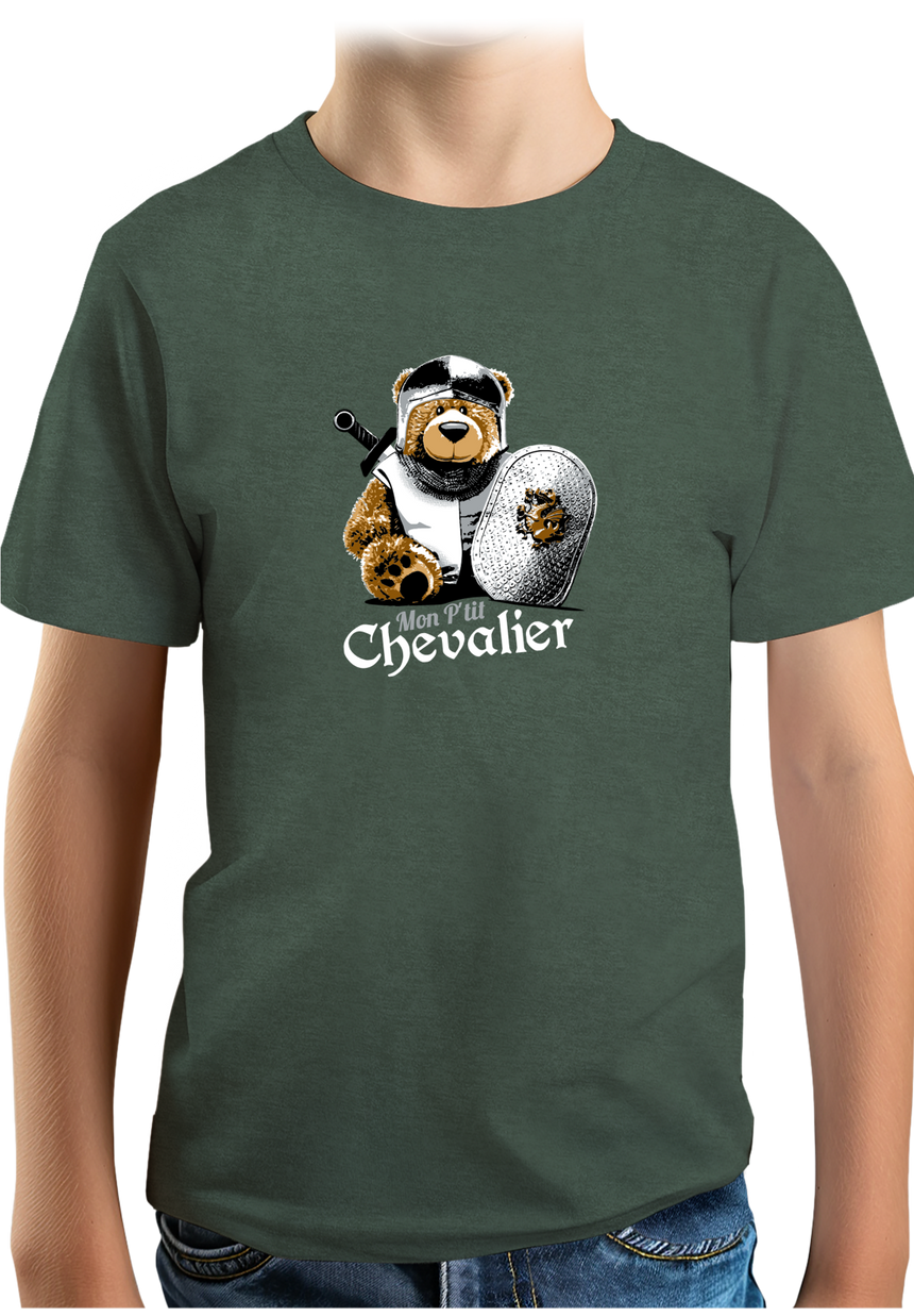T-Shirt Garçon Ours mon p'tit chevalier