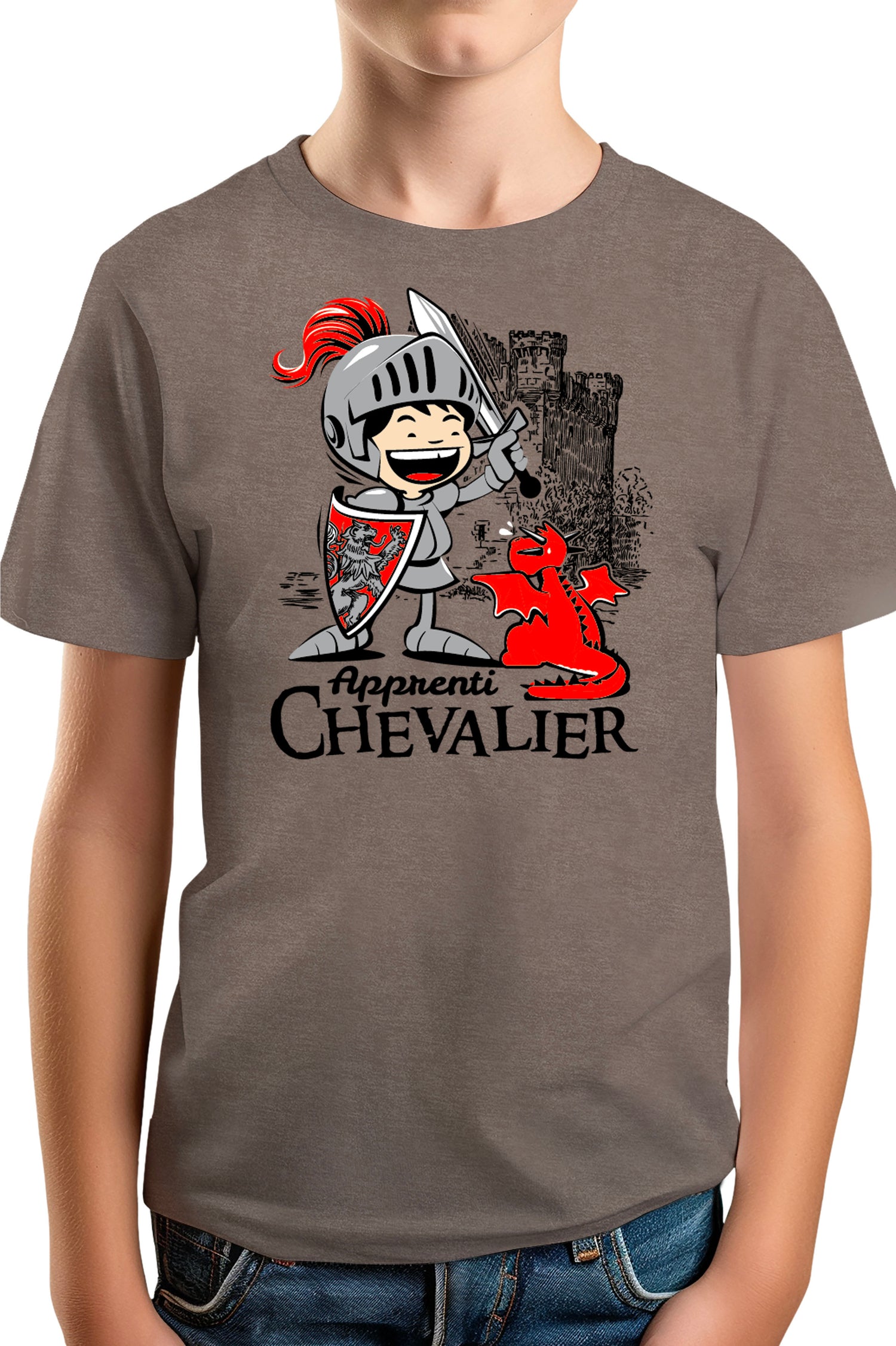 T-Shirt Garçon Apprenti Chevalier dressage dragon