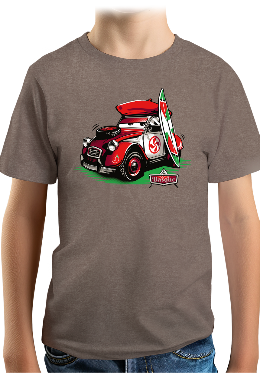 T-Shirt Garçon Voiture 2CV du Pays-Basque