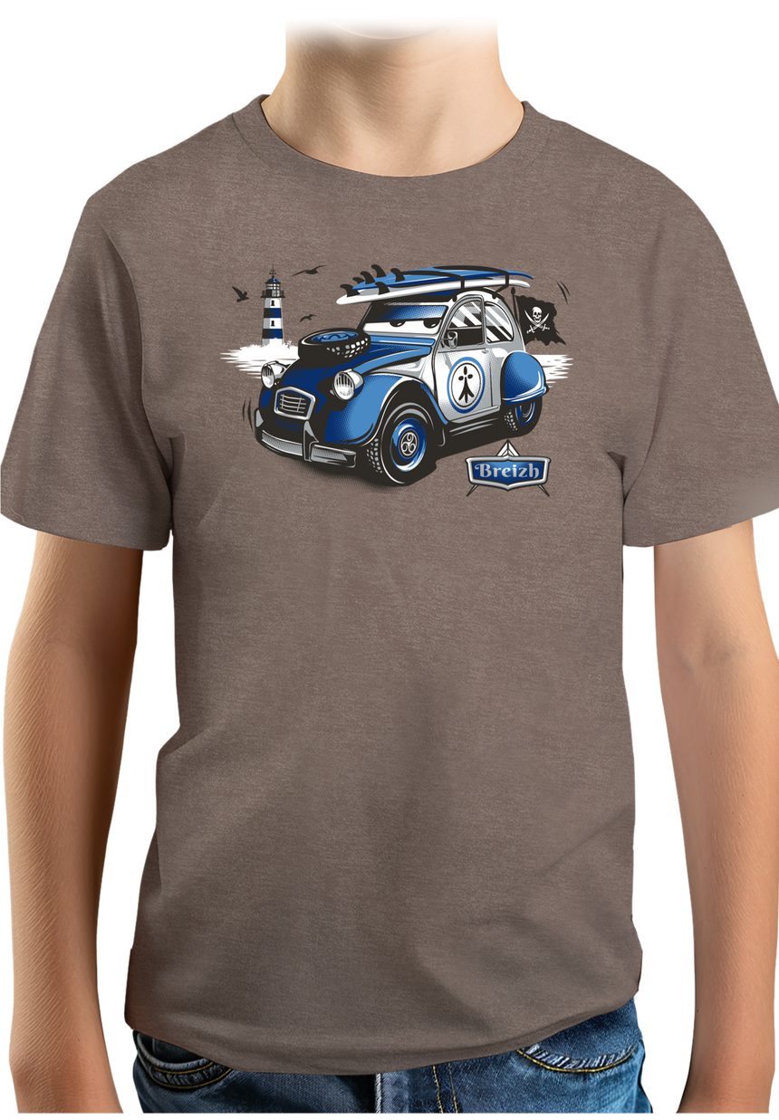 T-Shirt Garçon Voiture 2CV de Bretagne