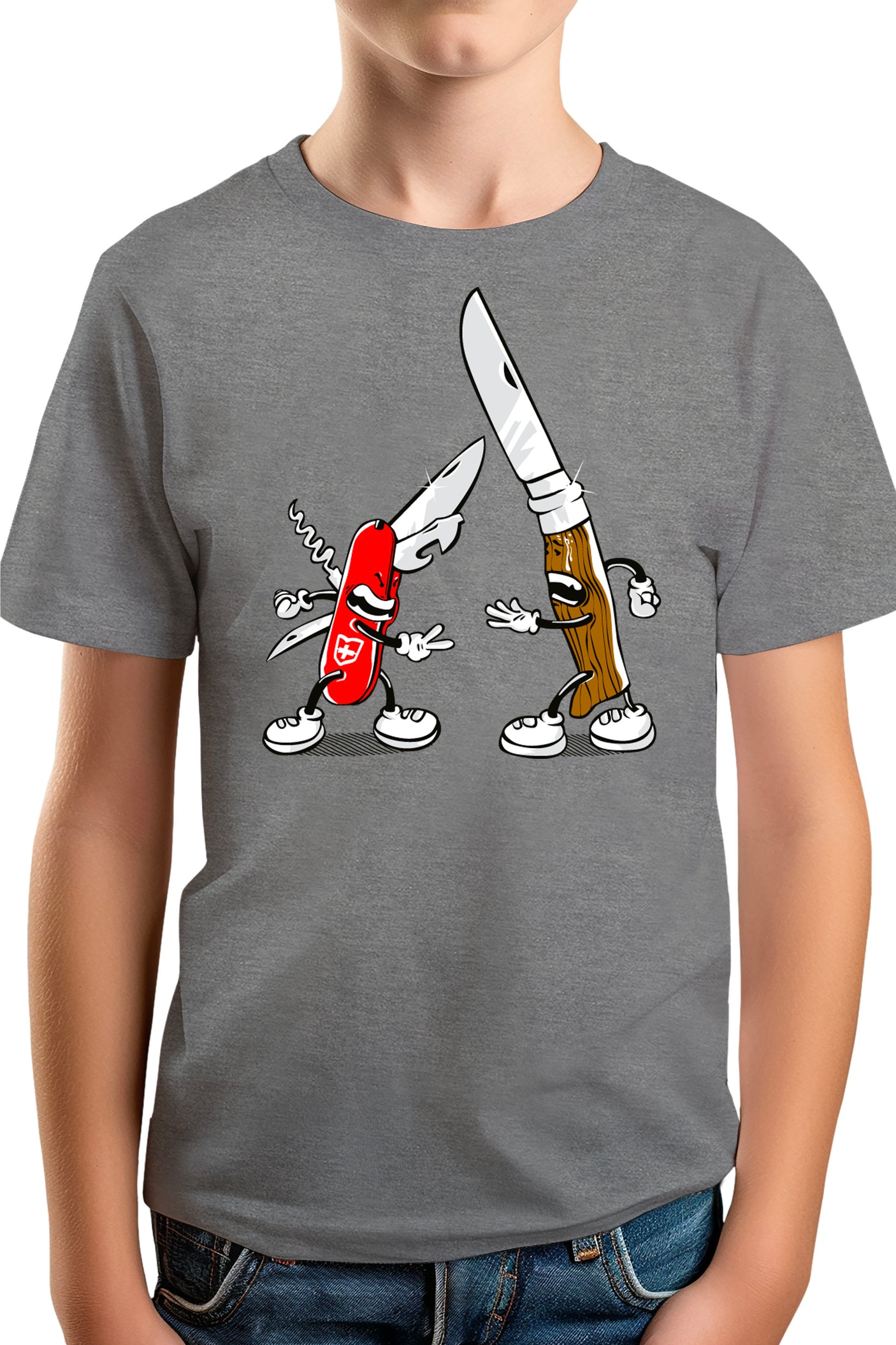 T-Shirt Garçon ShifumI couteaux Suisse et Opinel