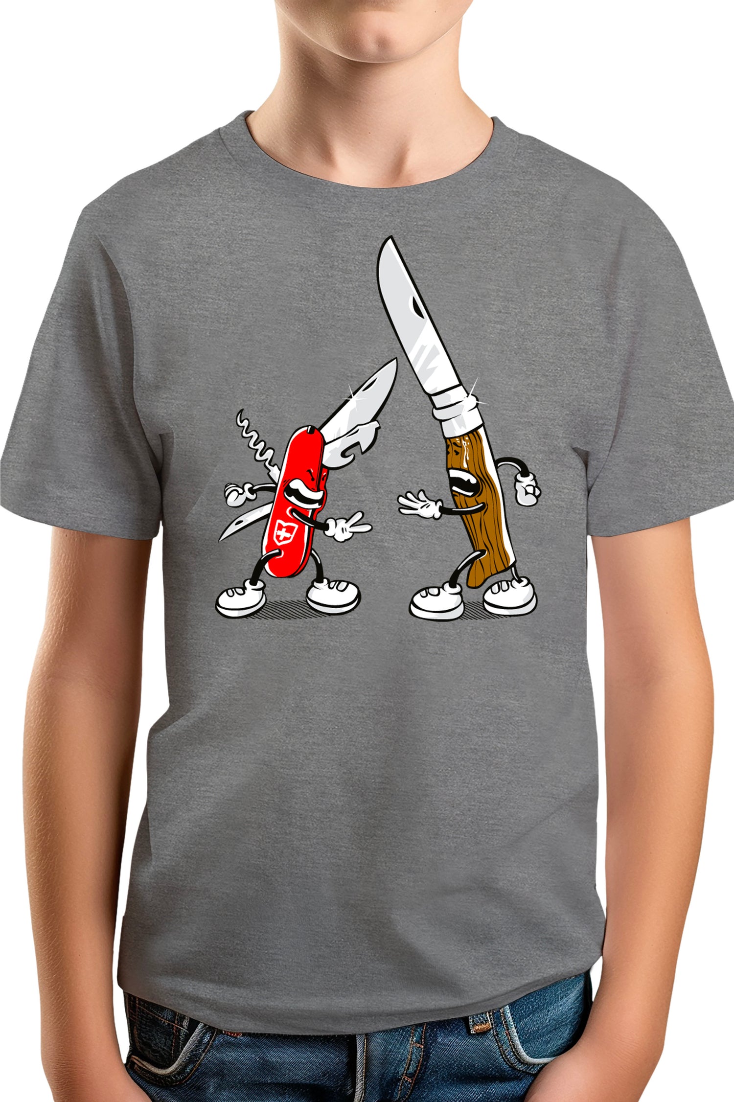 T-Shirt Garçon ShifumI couteaux Suisse et Opinel