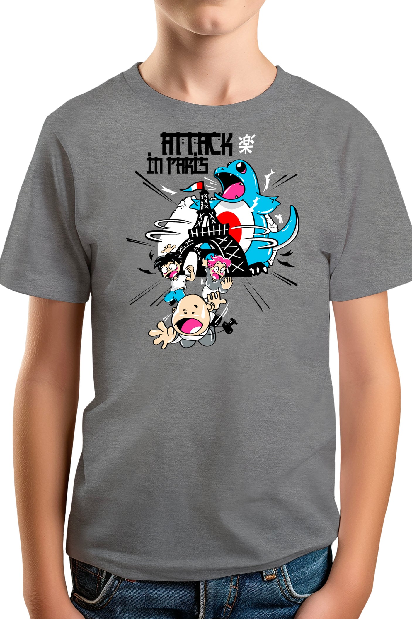 T-Shirt Garçon Attack In Paris Carapuce