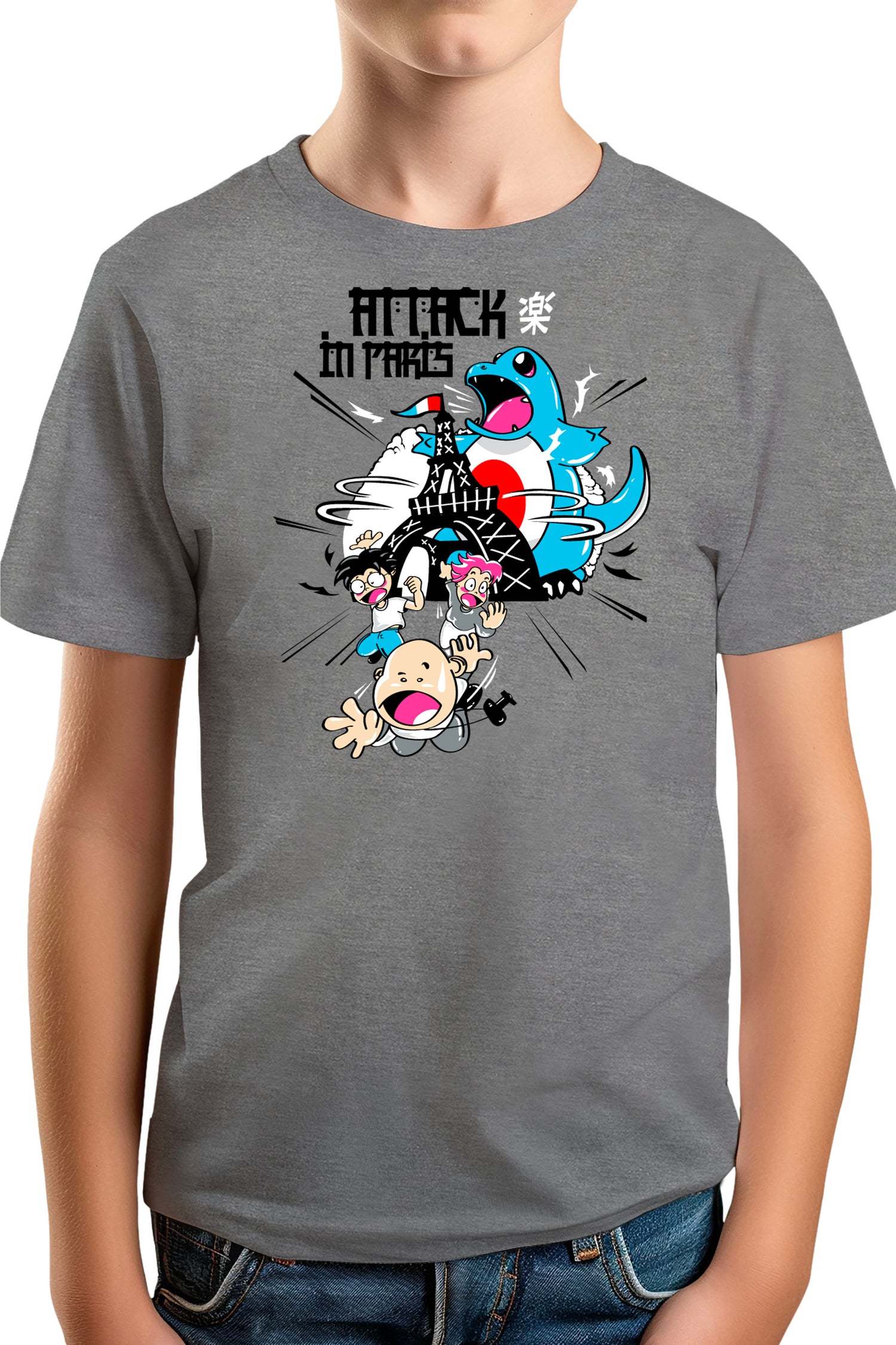 T-Shirt Garçon Attack In Paris Carapuce