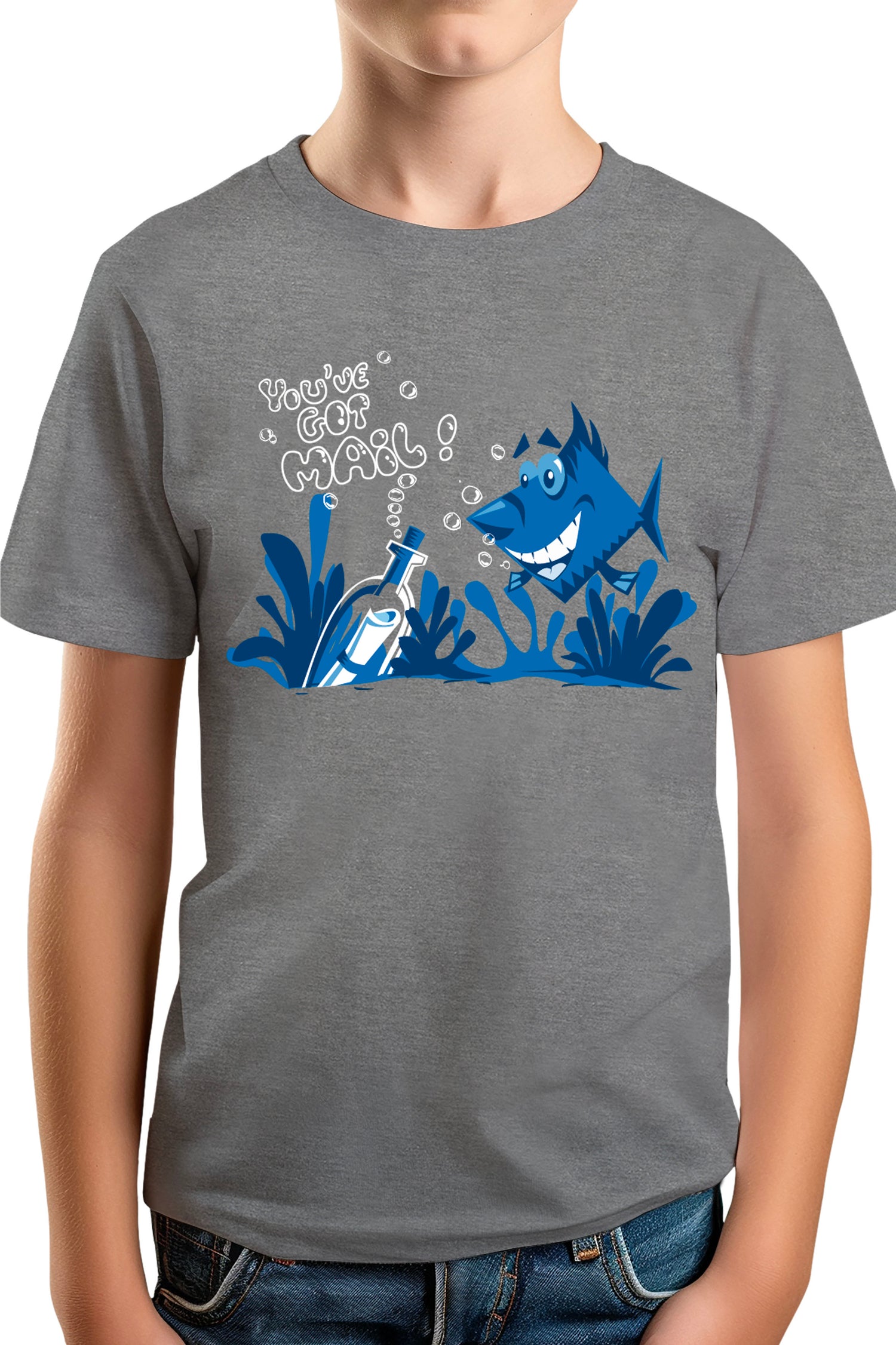 T-Shirt Garçon Bouteille à la mer poisson