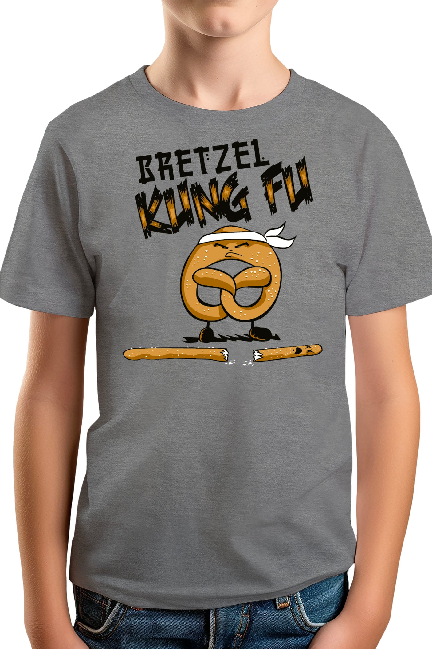 T-Shirt Garçon Le Bretzel est plus fort que le Stick