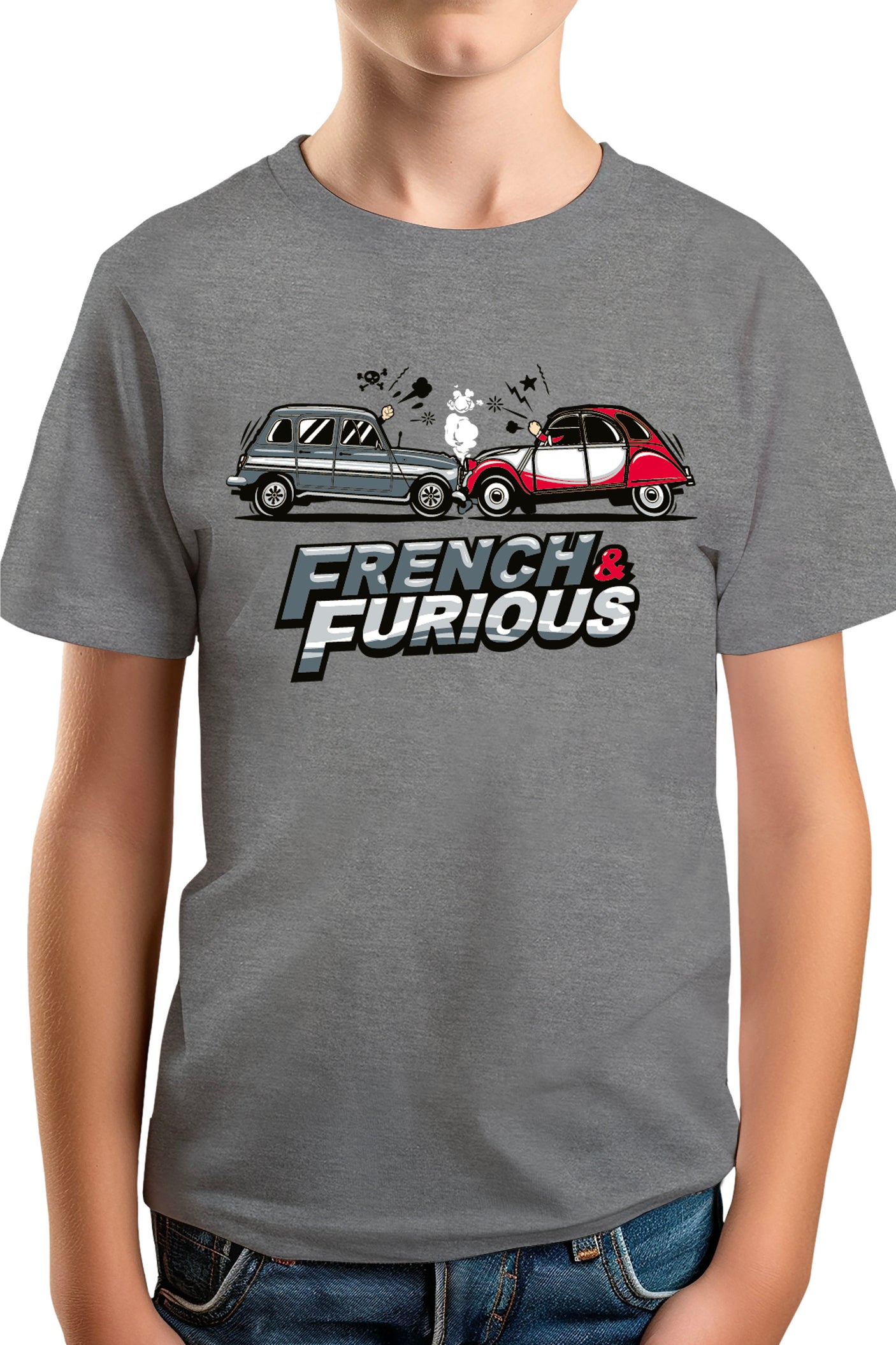 T-Shirt Garçon French & Furious 4L contre deuch