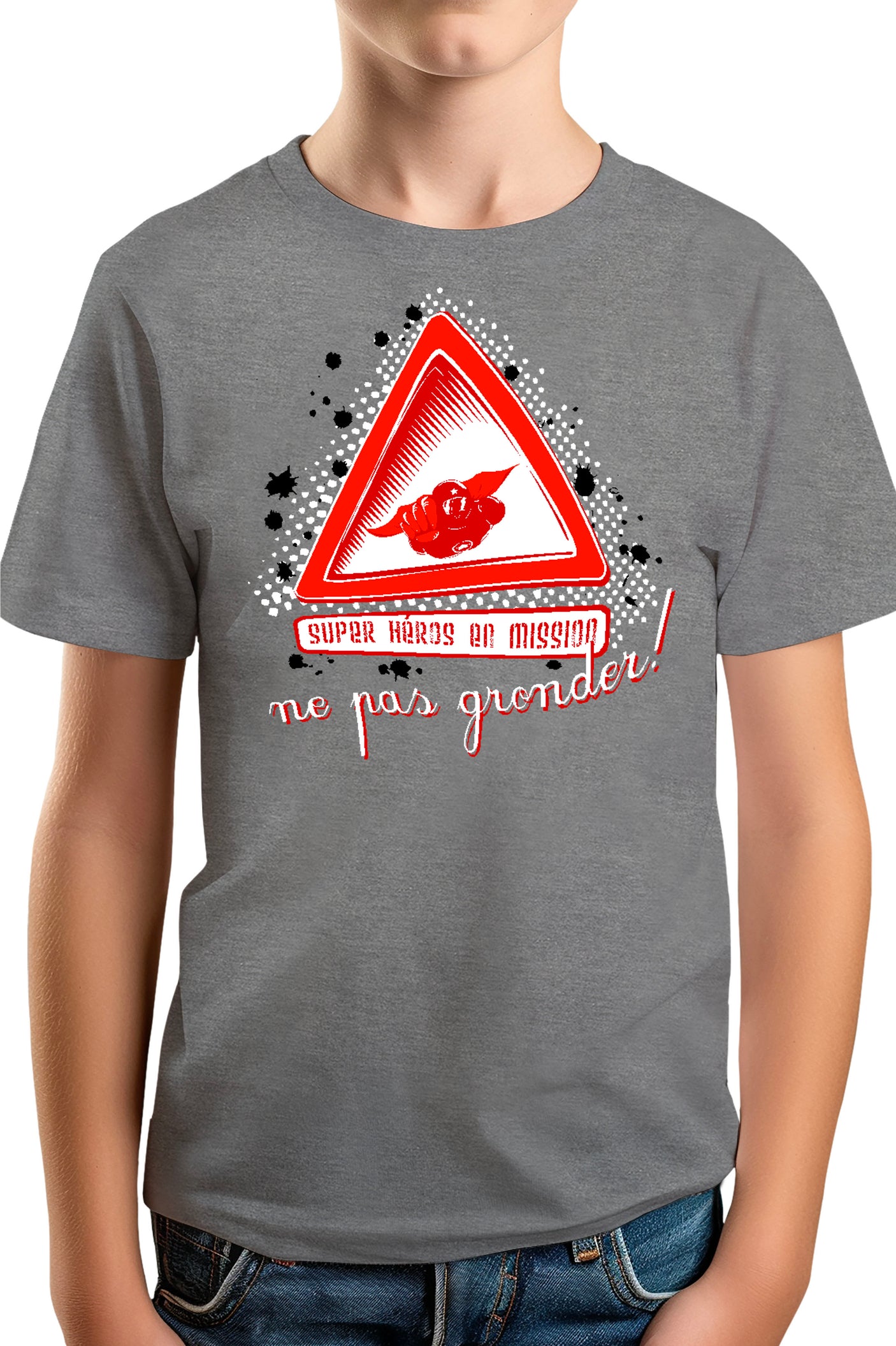 T-Shirt Garçon Super héros en mission