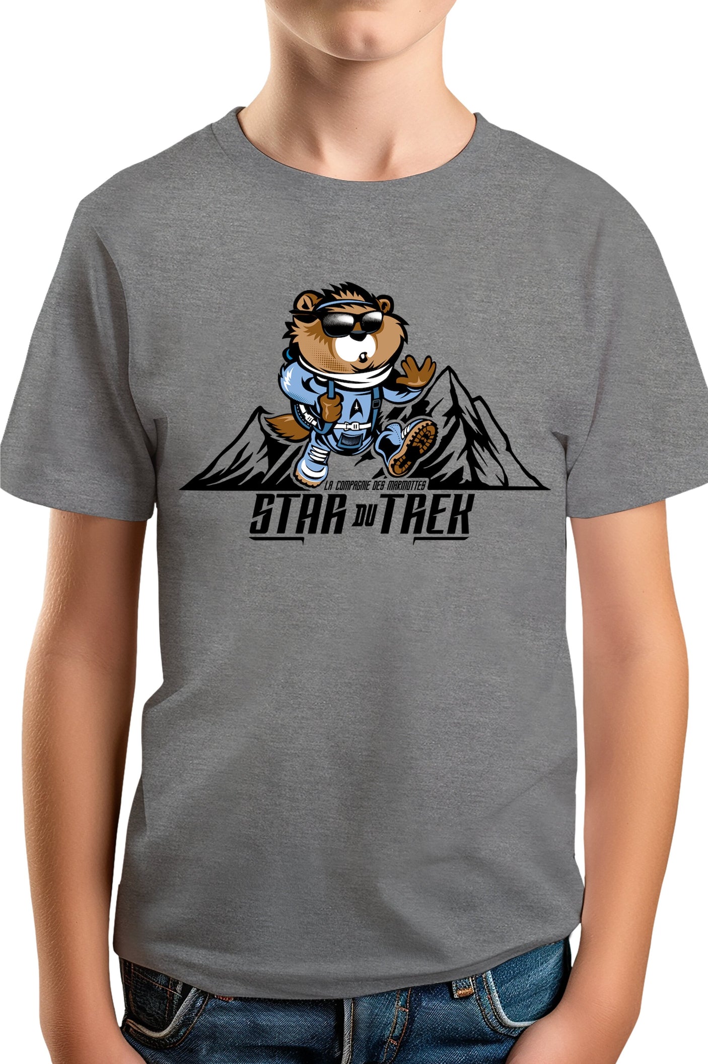 T-Shirt Garçon La star du trek
