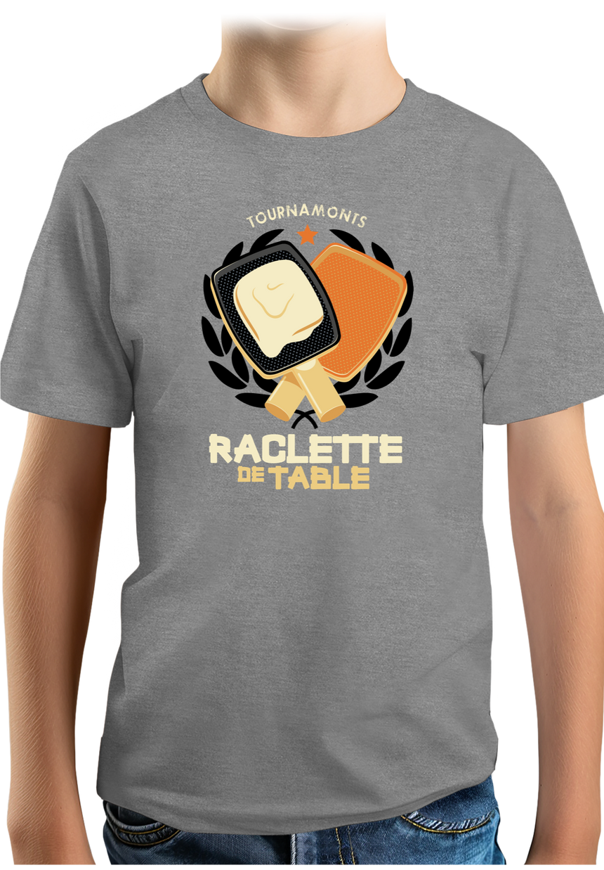 T-Shirt Garçon Raclette de table, le nouveau ping pong