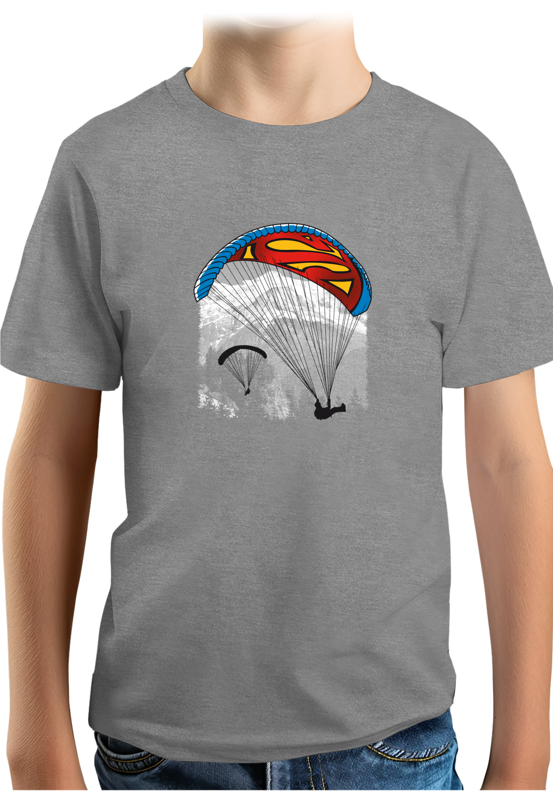 T-Shirt Garçon Le Parapente Façon Superman