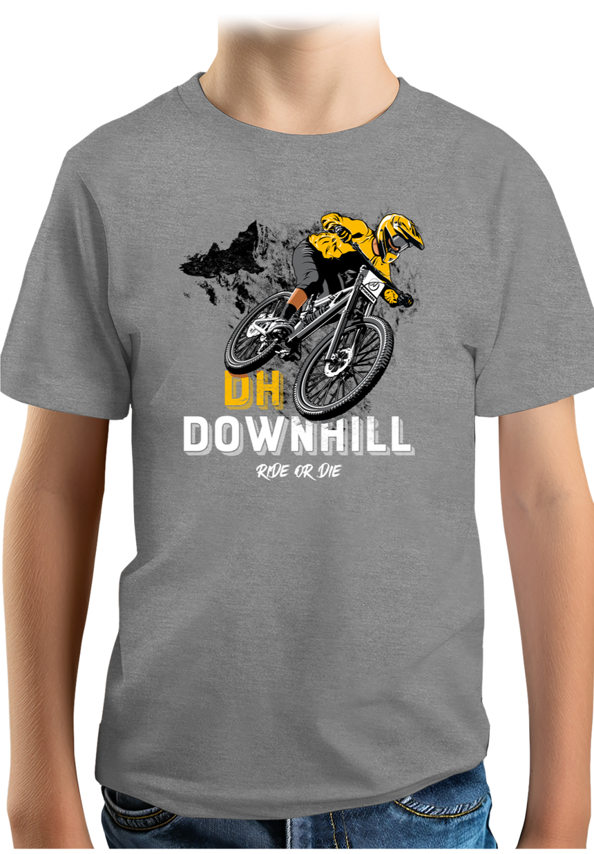 T-Shirt Garçon Vélo DH Downhill, Ride or die