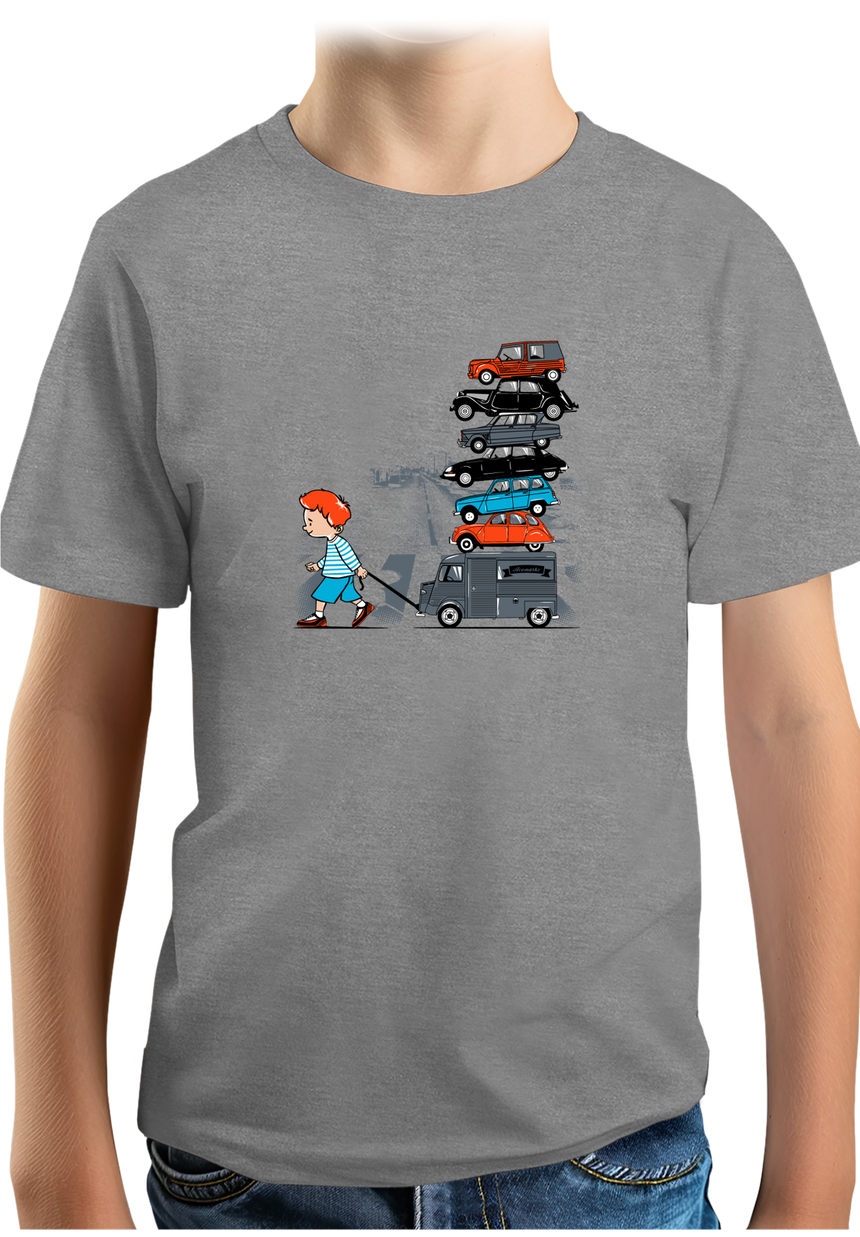 T-Shirt Garçon Ma french collection de voiture