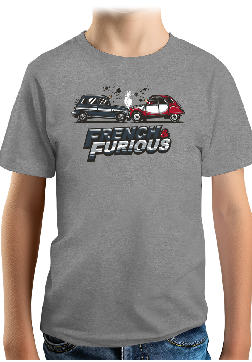 T-Shirt Garçon French & Furious 4L contre deuch