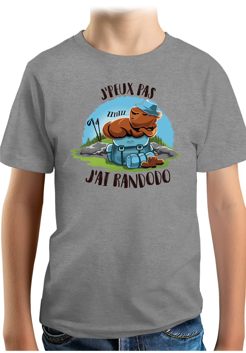 T-Shirt Garçon Les marmottes je peux pas j'ai randodo