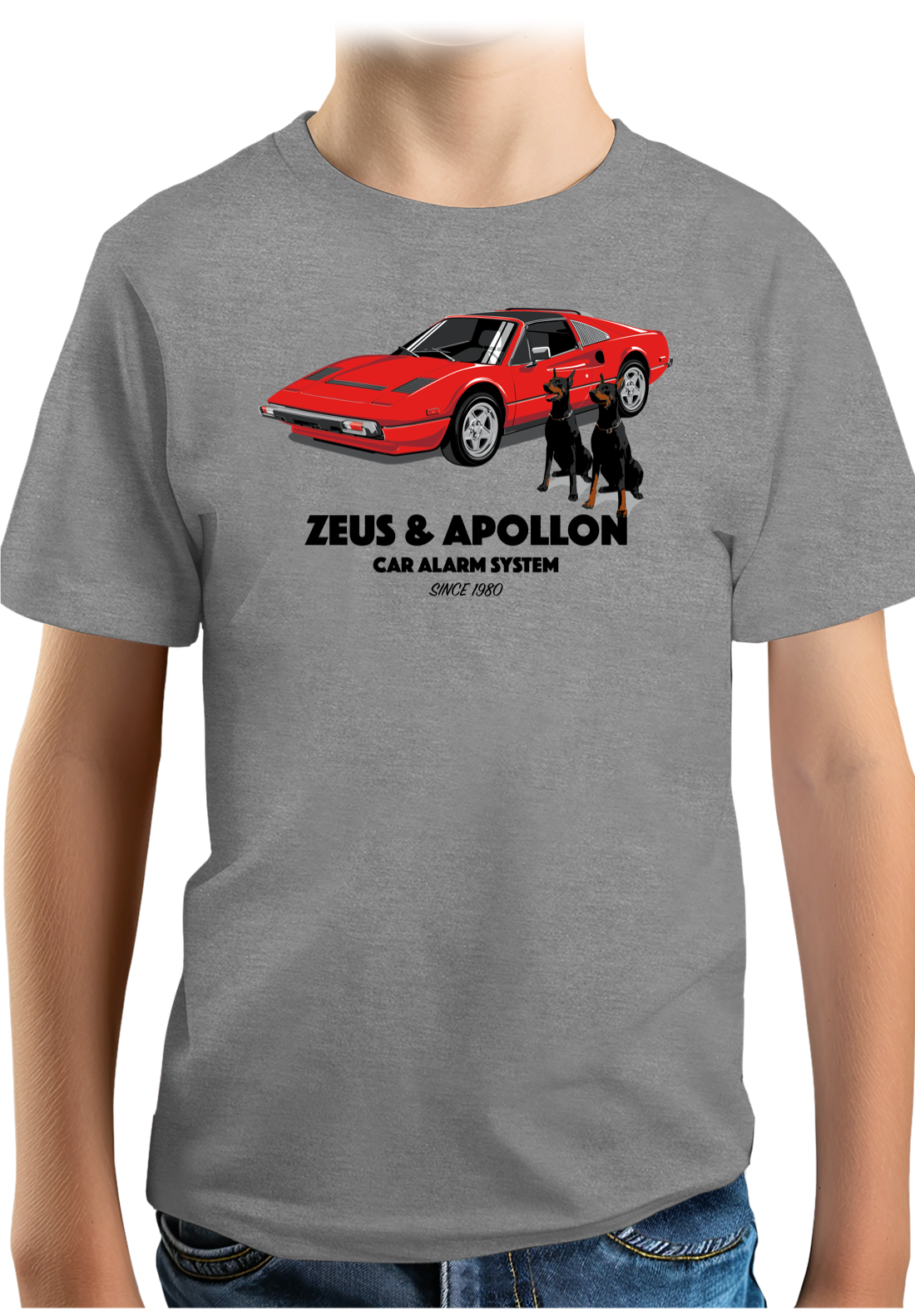 T-Shirt Garçon Zeus et Apollon Voiture Alarme