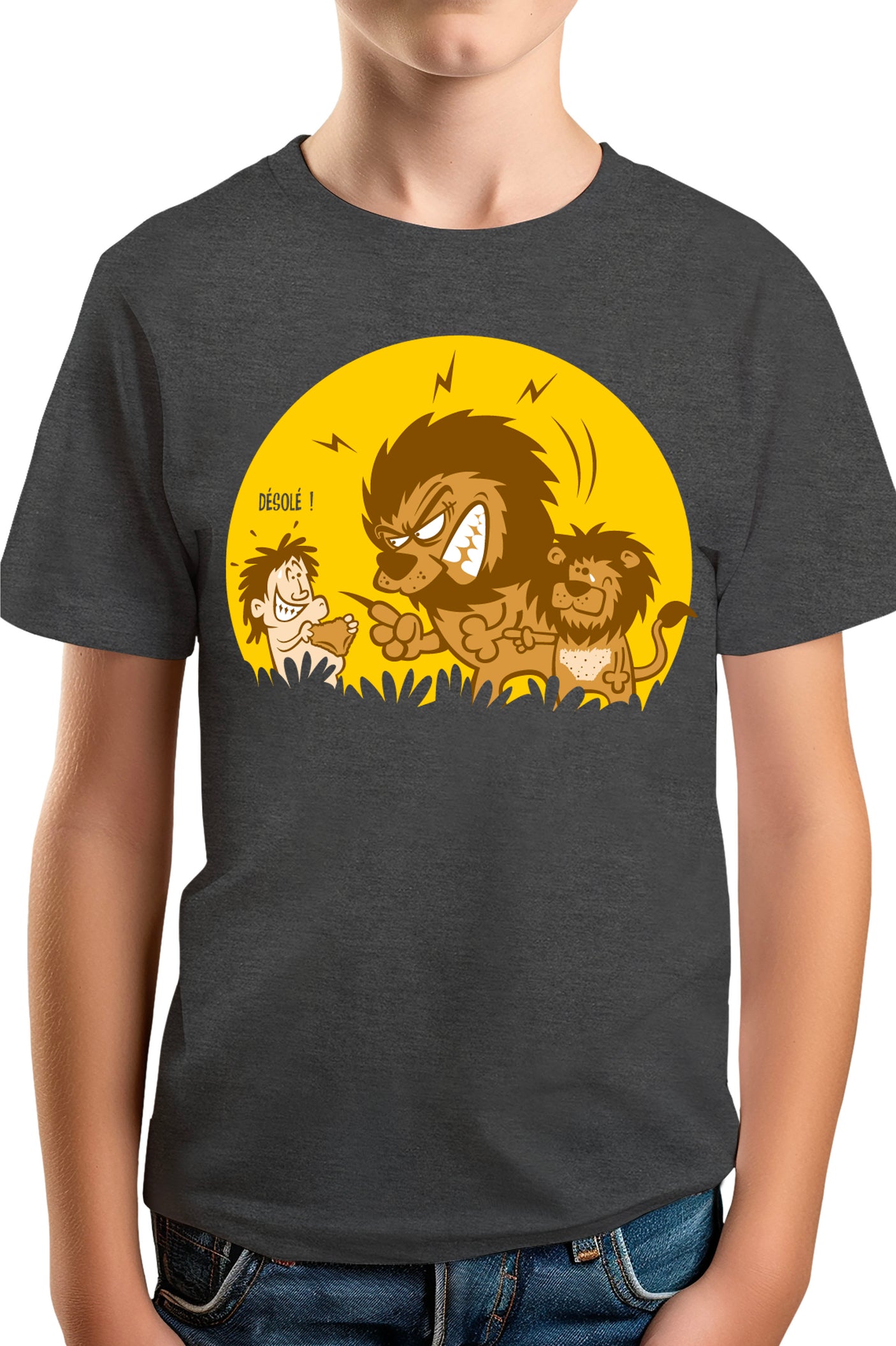 T-Shirt Garçon Lion et bébé