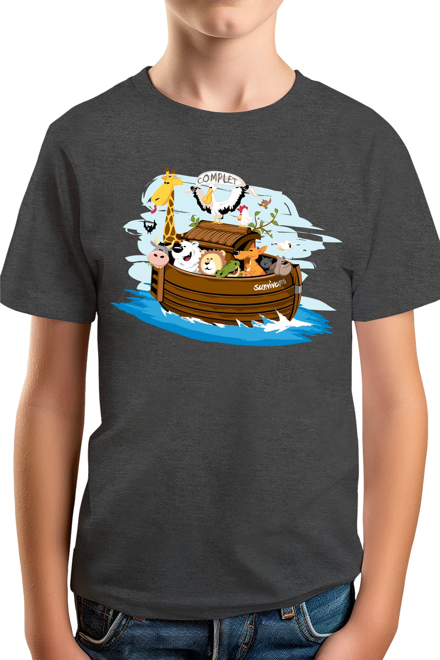 T-Shirt Garçon Arche de Noe Recto Verso