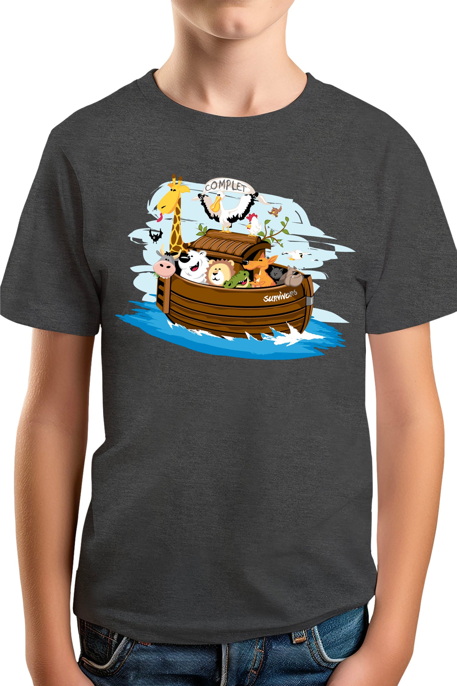 T-Shirt Garçon Arche de Noe Recto Verso