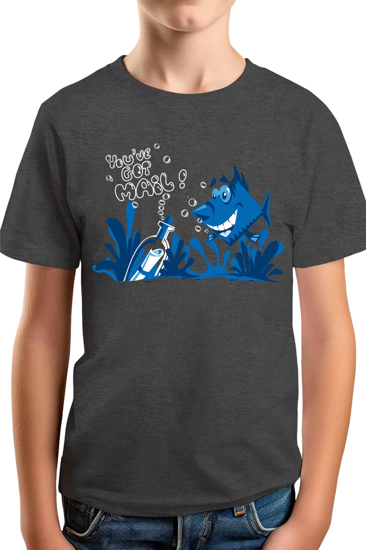 T-Shirt Garçon Bouteille à la mer poisson