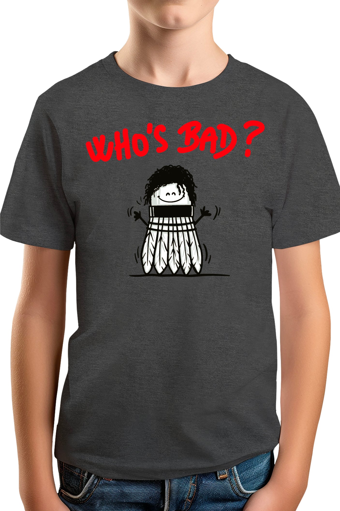 T-Shirt Garçon Le badminton par Michael Jackson